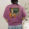 67 Teacher Halloween Skeleton Women's Comfort Colors T-Shirt Back Print Berry