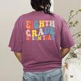 8th Grade Dream Team Teachers Boys Kids Retro Back To School Women's Comfort Colors T-Shirt Back Print Berry