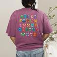 ABC Cute Monster Alphabet Halloween Teacher Costume Kids Women's Comfort Colors T-Shirt Back Print Berry ABC Cute Monster Alphabet Halloween Teacher Costume Kids Women's Comfort Colors T-Shirt Back Print Berry