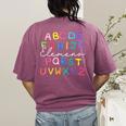 ABC Elemeno Kindergarten Teacher Boy Girl Kid Back To School Women's Comfort Colors T-Shirt Back Print Berry ABC Elemeno Kindergarten Teacher Boy Girl Kid Back To School Women's Comfort Colors T-Shirt Back Print Berry