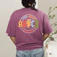 ABCD 3rd Grade Rocks Pencil Lightning Teachers Rock Boys Women's Comfort Colors T-Shirt Back Print Berry