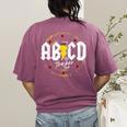 ABCD The Teacher Tour Last Day Of School Rockin' Teacher Women's Comfort Colors T-Shirt Back Print Berry