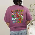 ABCs Learning Kindergarten Teacher Christmas Lights Alphabet For Men Women Kids Women's Comfort Colors T-Shirt Back Print Berry
