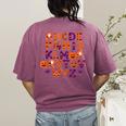 ABCs Learning Kindergarten Teacher Halloween Alphabet Women's Comfort Colors T-Shirt Back Print Berry ABCs Learning Kindergarten Teacher Halloween Alphabet Women's Comfort Colors T-Shirt Back Print Berry