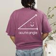 Acute Angle Cute Math Teacher Women's Comfort Colors T-Shirt Back Print Berry Acute Angle Cute Math Teacher Women's Comfort Colors T-Shirt Back Print Berry
