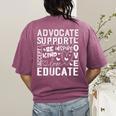 Advocate Support Accept Educate Special Education Teacher Women's Comfort Colors T-Shirt Back Print Berry Advocate Support Accept Educate Special Education Teacher Women's Comfort Colors T-Shirt Back Print Berry