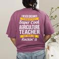Agriculture Teacher Appreciation AG Teacher Women's Comfort Colors T-Shirt Back Print Berry