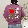 American Flag Camouflage Teacher Patriotic 4th Of July Women's Comfort Colors T-Shirt Back Print Berry