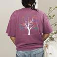 AP Calculus Algebra Tree Math Teacher Nerd Geek Women's Comfort Colors T-Shirt Back Print Berry