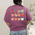 Art Apples Back To School For Teacher Student Women's Comfort Colors T-Shirt Back Print Berry Art Apples Back To School For Teacher Student Women's Comfort Colors T-Shirt Back Print Berry