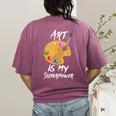 Art Is My Superpower Drawing Art Teacher Artists Women's Comfort Colors T-Shirt Back Print Berry Art Is My Superpower Drawing Art Teacher Artists Women's Comfort Colors T-Shirt Back Print Berry