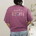 Art Teacher Cute Floral Women's Comfort Colors T-Shirt Back Print Berry Art Teacher Cute Floral Women's Comfort Colors T-Shirt Back Print Berry