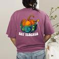 Art Teacher Pumpkin Halloween Night Men Women Women's Comfort Colors T-Shirt Back Print Berry