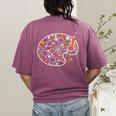 Art Teacher Pumpkin Scary Halloween Costume Men Women Women's Comfort Colors T-Shirt Back Print Berry Art Teacher Pumpkin Scary Halloween Costume Men Women Women's Comfort Colors T-Shirt Back Print Berry