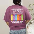 Artist Art Teacher School Artist Joke Women's Comfort Colors T-Shirt Back Print Berry