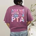 Ask Me How To Join PTA Crew Parent Teacher Matching School Women's Comfort Colors T-Shirt Back Print Berry Ask Me How To Join PTA Crew Parent Teacher Matching School Women's Comfort Colors T-Shirt Back Print Berry