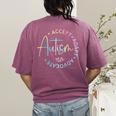 Autism Awareness Accept Adapt Advocate Autism Mom Teacher Women's Comfort Colors T-Shirt Back Print Berry Autism Awareness Accept Adapt Advocate Autism Mom Teacher Women's Comfort Colors T-Shirt Back Print Berry