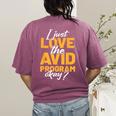 AVID Team Appreciation Essentials AVID Program Teacher Women's Comfort Colors T-Shirt Back Print Berry
