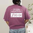 Avoid Negativity Math Teacher Women's Comfort Colors T-Shirt Back Print Berry