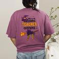 This Is My Awesome Teacher Costume Halloween Witch Women's Comfort Colors T-Shirt Back Print Berry