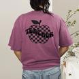 Back To School Checkered Apple Teacher Checkerboard Teacher For Men Women Girls Kids Women's Comfort Colors T-Shirt Back Print Berry Back To School Checkered Apple Teacher Checkerboard Teacher For Men Women Girls Kids Women's Comfort Colors T-Shirt Back Print Berry