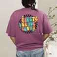 Back To School Groovy Teacher 1st First Grade Crew Squad Women's Comfort Colors T-Shirt Back Print Berry Back To School Groovy Teacher 1st First Grade Crew Squad Women's Comfort Colors T-Shirt Back Print Berry