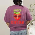 Back To School Math Is My Jam Math Teacher Women's Comfort Colors T-Shirt Back Print Berry