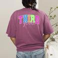 Back To School Neon Checkered Third Grade Colorful Teacher Women's Comfort Colors T-Shirt Back Print Berry Back To School Neon Checkered Third Grade Colorful Teacher Women's Comfort Colors T-Shirt Back Print Berry