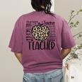 Back To School Teacher Life Apple Leopard Teacher Women Women's Comfort Colors T-Shirt Back Print Berry Back To School Teacher Life Apple Leopard Teacher Women Women's Comfort Colors T-Shirt Back Print Berry