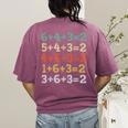 Baseball Math Sports Double Play Teacher School 2022 Women's Comfort Colors T-Shirt Back Print Berry