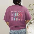 Battery Life Of A Nurse School Teacher Appreciation Women's Comfort Colors T-Shirt Back Print Berry