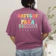 Battery Life Of A Para SPED Parapro Teacher Squad Women's Comfort Colors T-Shirt Back Print Berry