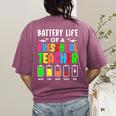 Battery Life Of a Preschool School Teacher School Week Women's Comfort Colors T-Shirt Back Print Berry Battery Life Of a Preschool School Teacher School Week Women's Comfort Colors T-Shirt Back Print Berry