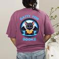 Batty About Books Lover Teacher Librarian Bookish Halloween For Men Women Kids Women's Comfort Colors T-Shirt Back Print Berry