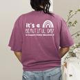 Beautiful Day To Support Public Education Teacher Red For Ed Women's Comfort Colors T-Shirt Back Print Berry Beautiful Day To Support Public Education Teacher Red For Ed Women's Comfort Colors T-Shirt Back Print Berry