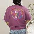 Best Teacher Ever Teacher Motivational Appreciation Women's Comfort Colors T-Shirt Back Print Berry