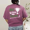 Best Teacher By Par Golf Golfer Women's Comfort Colors T-Shirt Back Print Berry