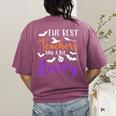 The Best Teachers Are A Bit Batty Teacher Bat Halloween Women's Comfort Colors T-Shirt Back Print Berry The Best Teachers Are A Bit Batty Teacher Bat Halloween Women's Comfort Colors T-Shirt Back Print Berry
