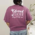 Blessed Teacher For Men Women Kids Women's Comfort Colors T-Shirt Back Print Berry