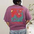 Boho Flower ESL Teacher Kindness Comes In Many Languages Women's Comfort Colors T-Shirt Back Print Berry