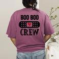 Boo Boo Crew First Aid School Nurse Day Care Teacher Women's Comfort Colors T-Shirt Back Print Berry Boo Boo Crew First Aid School Nurse Day Care Teacher Women's Comfort Colors T-Shirt Back Print Berry