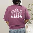 Botanical Beaker Science Teacher Floral Chemistry Lab Week Women's Comfort Colors T-Shirt Back Print Berry