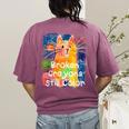Broken Crayons Still Color Cat Teacher Women's Comfort Colors T-Shirt Back Print Berry Broken Crayons Still Color Cat Teacher Women's Comfort Colors T-Shirt Back Print Berry