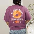 My Broom Broke So Now I Teach Art Teacher Halloween Costume For Men Women Women's Comfort Colors T-Shirt Back Print Berry
