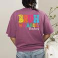 Bruh We Back Teacher First Day Of School Back To School Women's Comfort Colors T-Shirt Back Print Berry Bruh We Back Teacher First Day Of School Back To School Women's Comfort Colors T-Shirt Back Print Berry