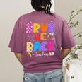 Bruh We Back Teachers First Day Back To School Teachers Women's Comfort Colors T-Shirt Back Print Berry Bruh We Back Teachers First Day Back To School Teachers Women's Comfort Colors T-Shirt Back Print Berry