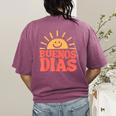 Buenos Dias Spanish Teacher Appreciation Back To School Women's Comfort Colors T-Shirt Back Print Berry Buenos Dias Spanish Teacher Appreciation Back To School Women's Comfort Colors T-Shirt Back Print Berry