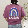 Bulldogs School Mascot Rainbow Teacher Lover Women's Comfort Colors T-Shirt Back Print Berry Bulldogs School Mascot Rainbow Teacher Lover Women's Comfort Colors T-Shirt Back Print Berry