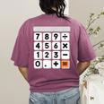 Calculator Easy Halloween Costume For Math Teacher Women's Comfort Colors T-Shirt Back Print Berry Calculator Easy Halloween Costume For Math Teacher Women's Comfort Colors T-Shirt Back Print Berry