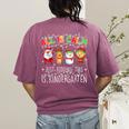 All Is Calm Xmas Kindergarten Christmas Season Teacher Women's Comfort Colors T-Shirt Back Print Berry